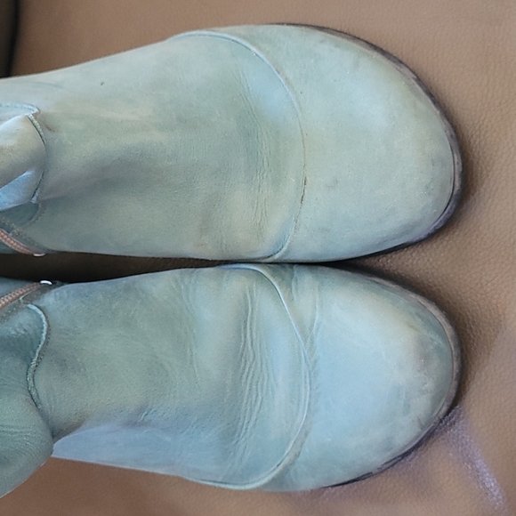 Groundhog Leather Booties. TEAL Sz 6 - Picture 4 of 8